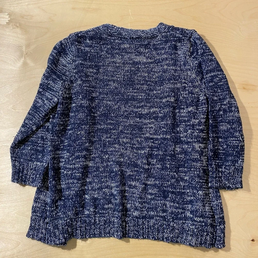 Kim Rogers Navy Marled Cardigan Large (OS)